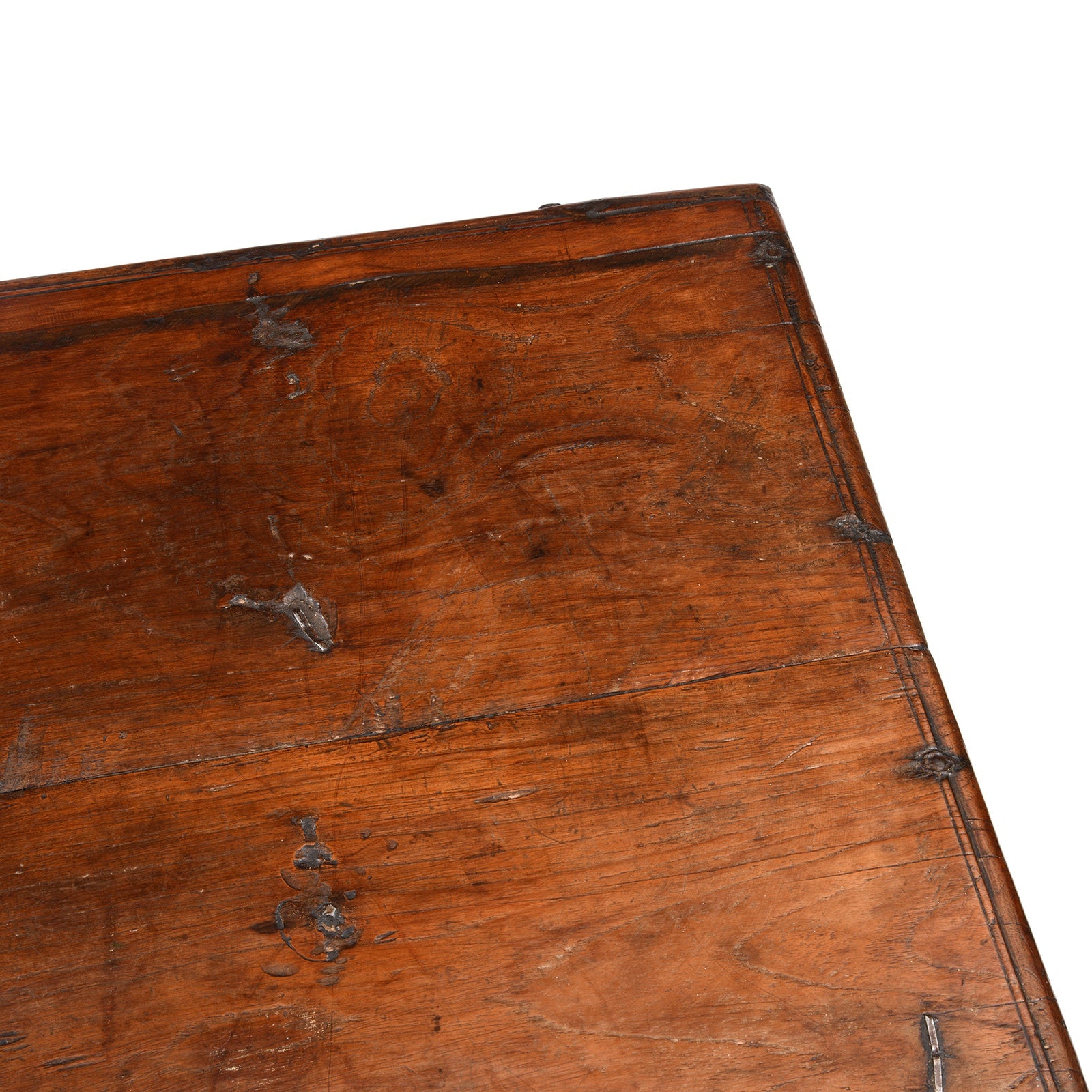 Iron Bound Teak Chest From Gujarat - 19th Century