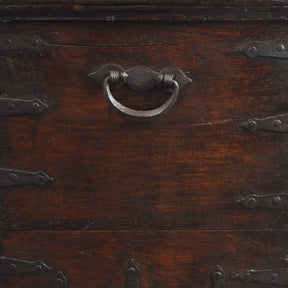 Iron Bound Teak Chest From Gujarat - 19th Century