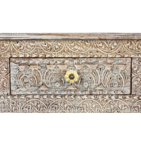 Reclaimed Teak Console Table With Drawers