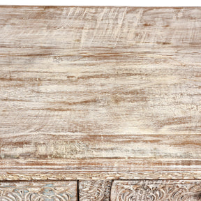 Reclaimed Teak Console Table With Drawers
