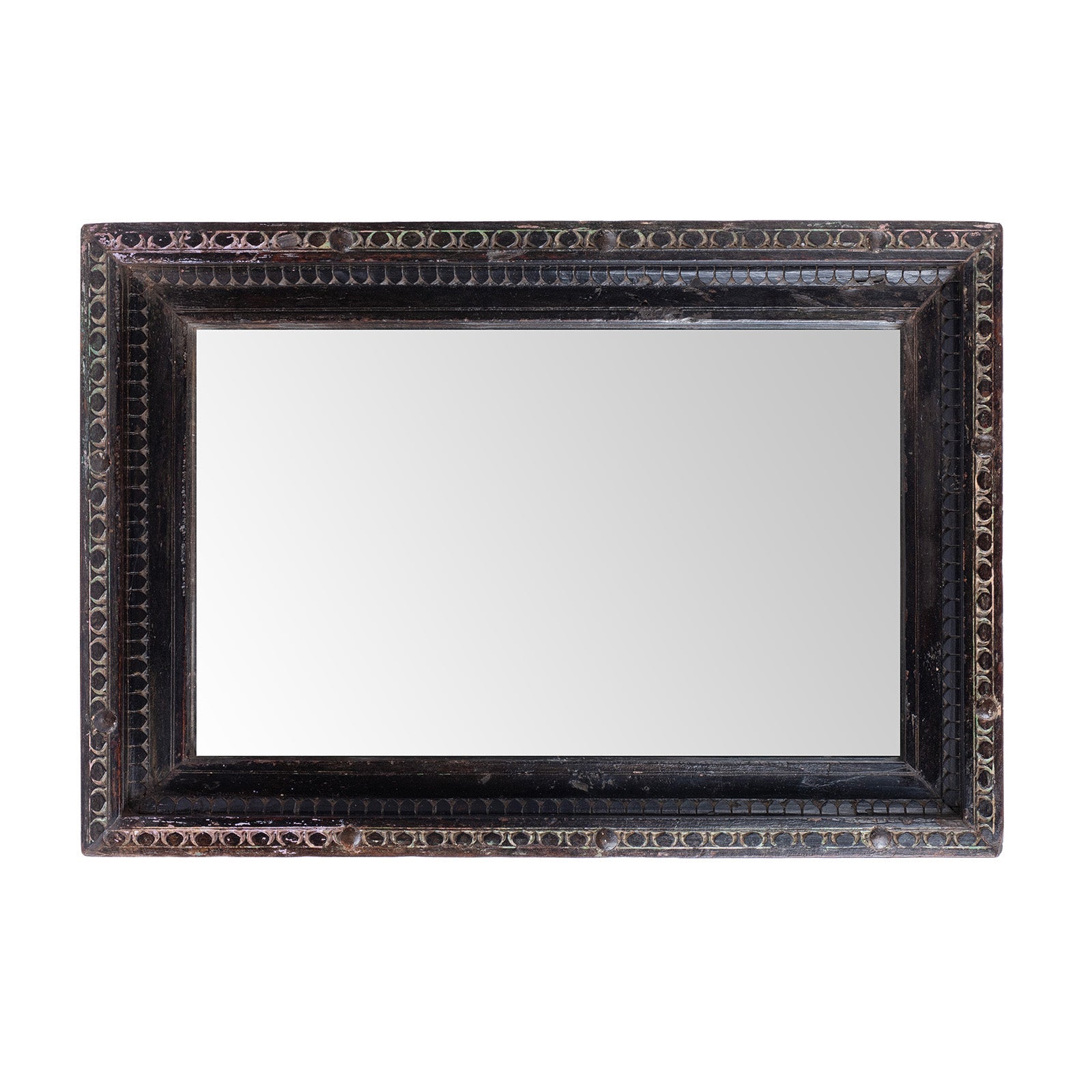 Old Teak Mirror From Rajasthan - 19th Century