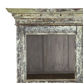 Glazed Painted Teak Indian Book Cabinet - Ca 1910