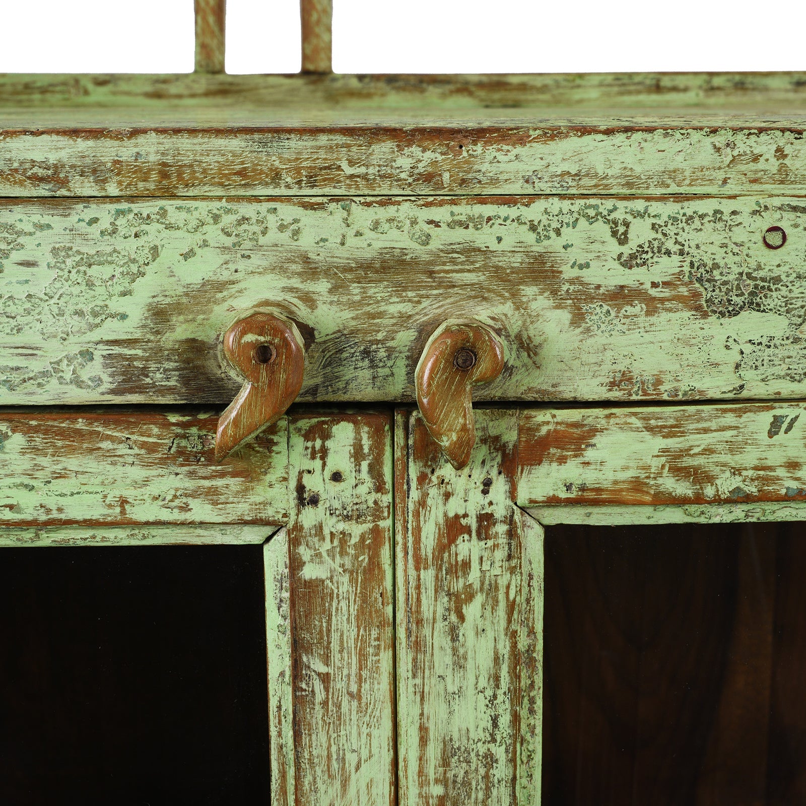 Vintage Painted Glazed Kitchen Cabinet - Ca 1920's