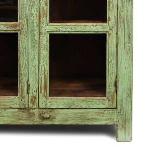 Vintage Painted Glazed Kitchen Cabinet - Ca 1920's
