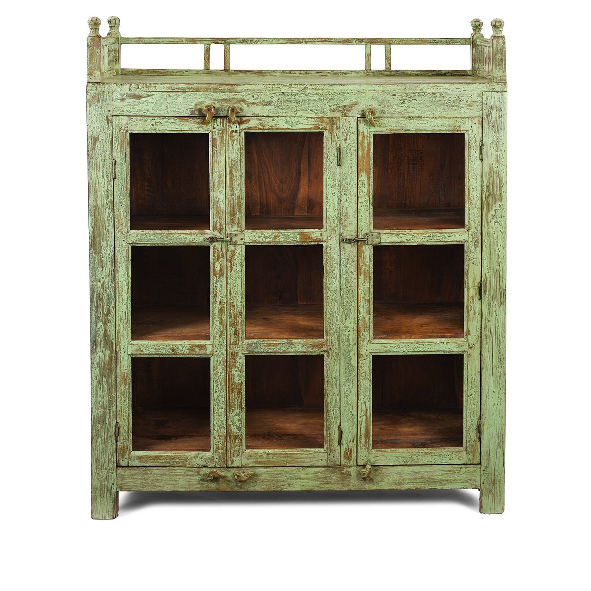 Vintage Painted Glazed Kitchen Cabinet - Ca 1920's