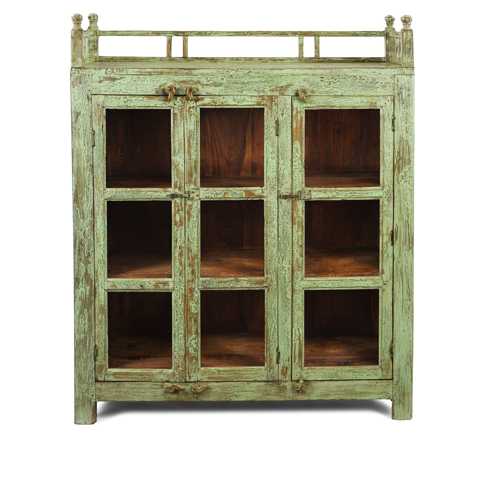 Vintage Painted Glazed Kitchen Cabinet - Ca 1920's