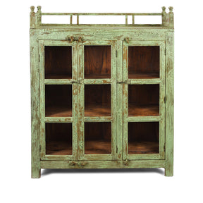 Vintage Painted Glazed Kitchen Cabinet - Ca 1920's