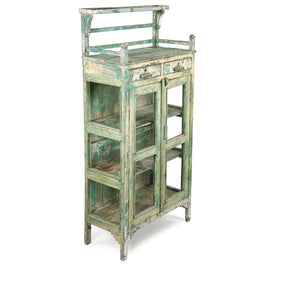 Green Painted Kitchen Cabinet From Gujarat - Ca 1920