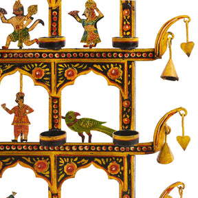 Brightly Painted Iron Toran Diwali Lamp - Small