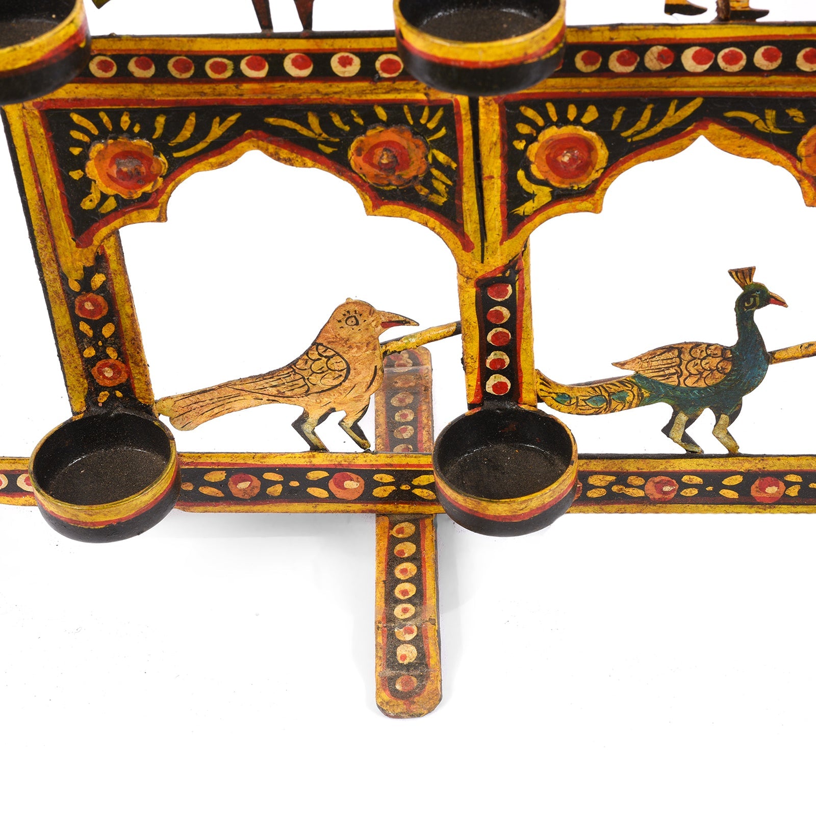 Brightly Painted Iron Toran Diwali Lamp - Small