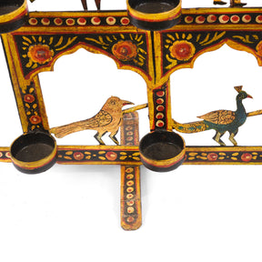 Brightly Painted Iron Toran Diwali Lamp - Small