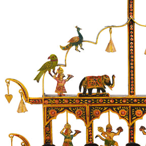 Brightly Painted Iron Toran Diwali Lamp - Small