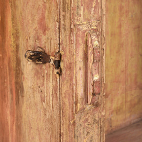 Painted Teak Glazed Wall Cabinet - Ca 1930