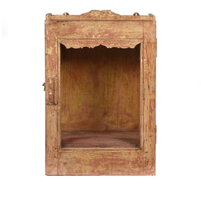 Painted Teak Glazed Wall Cabinet - Ca 1930