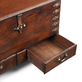 Brass Bound Indian Teak Chest - 18th Century