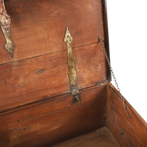 Brass Bound Indian Teak Chest - 18th Century