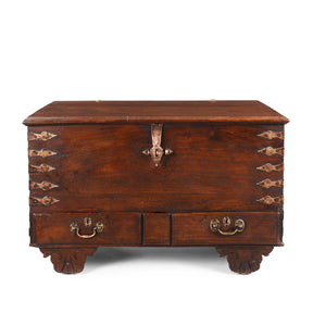 Brass Bound Indian Teak Chest - 18th Century