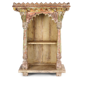 House Shrine Side Cabinet From Gujarat - 19th Century