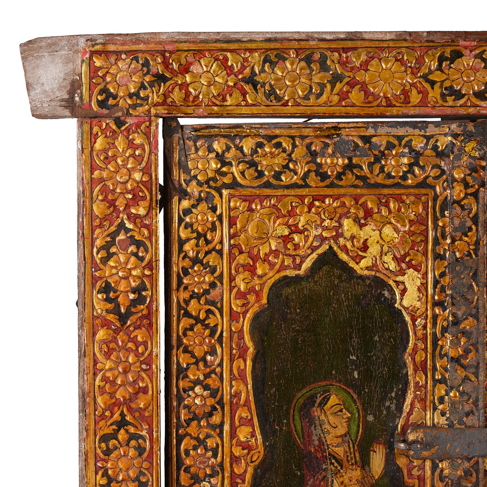 Chandras Radha Krishna Shutter From Bikaner - 19th Century