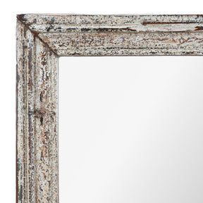 White Painted Reclaimed Teak Mirror