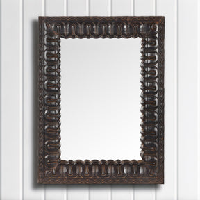 Old Indian Teak Mirror - 19th Century
