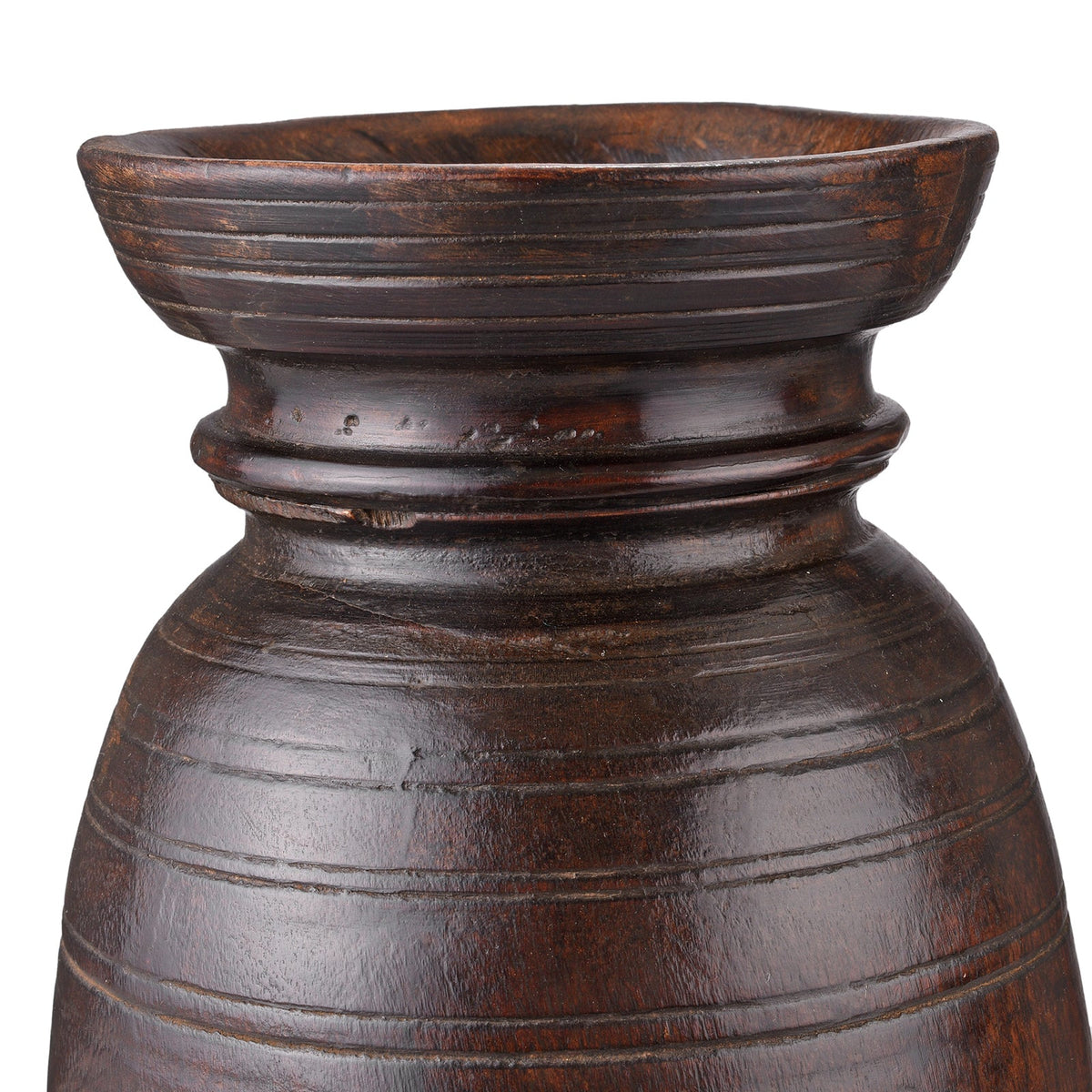 Vintage Wooden Milk Pot From Himachal Pradesh