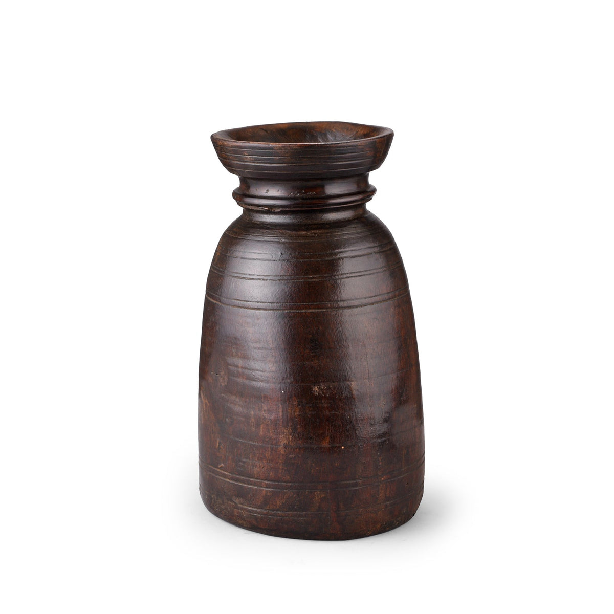 Vintage Wooden Milk Pot From Himachal Pradesh