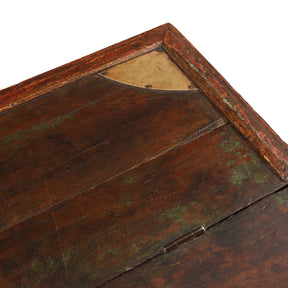 Brass & Lacquered Chest From Bikaner - Early 19th Century