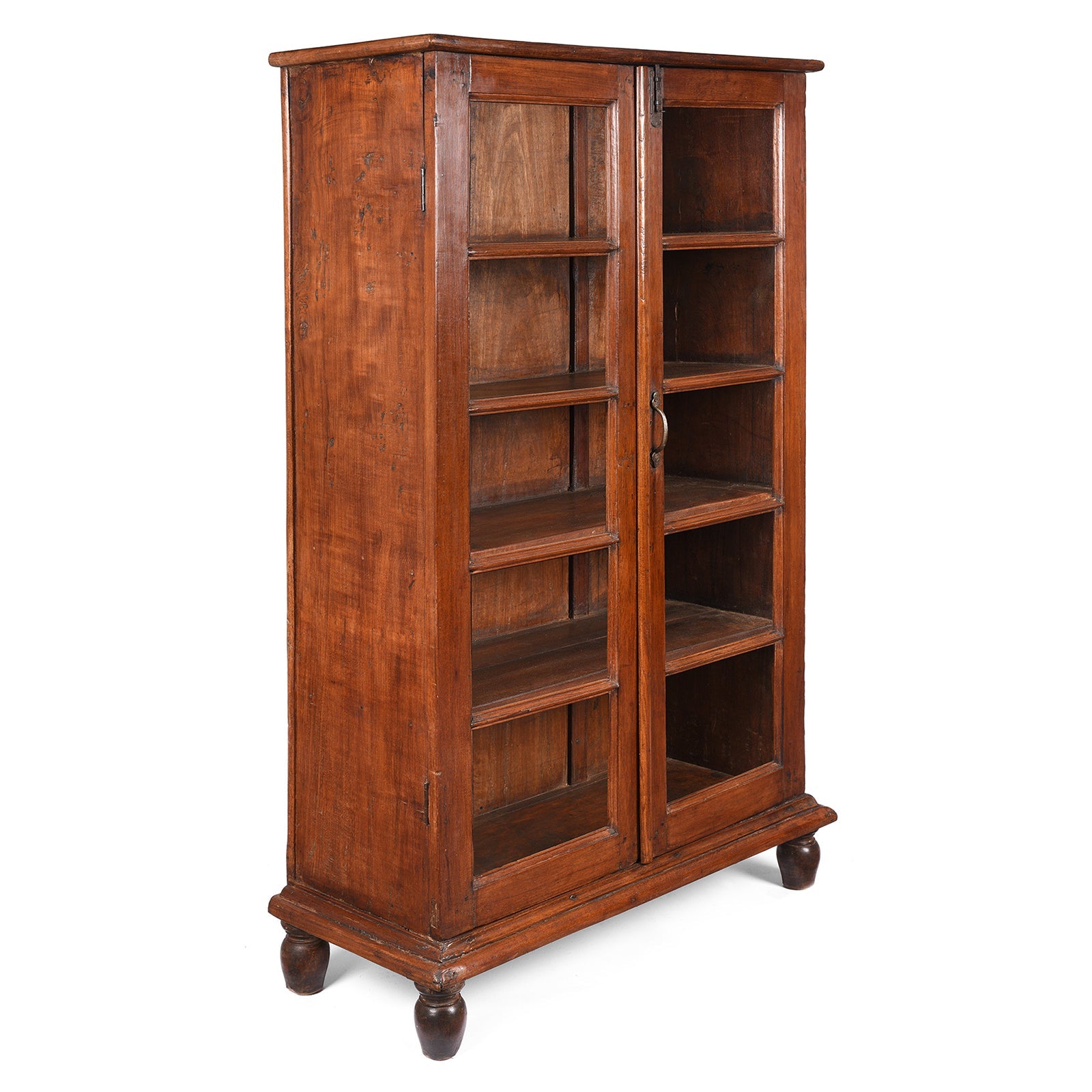 Anglo-Indian Glazed Book Cabinet From Gujarat - 19th Century