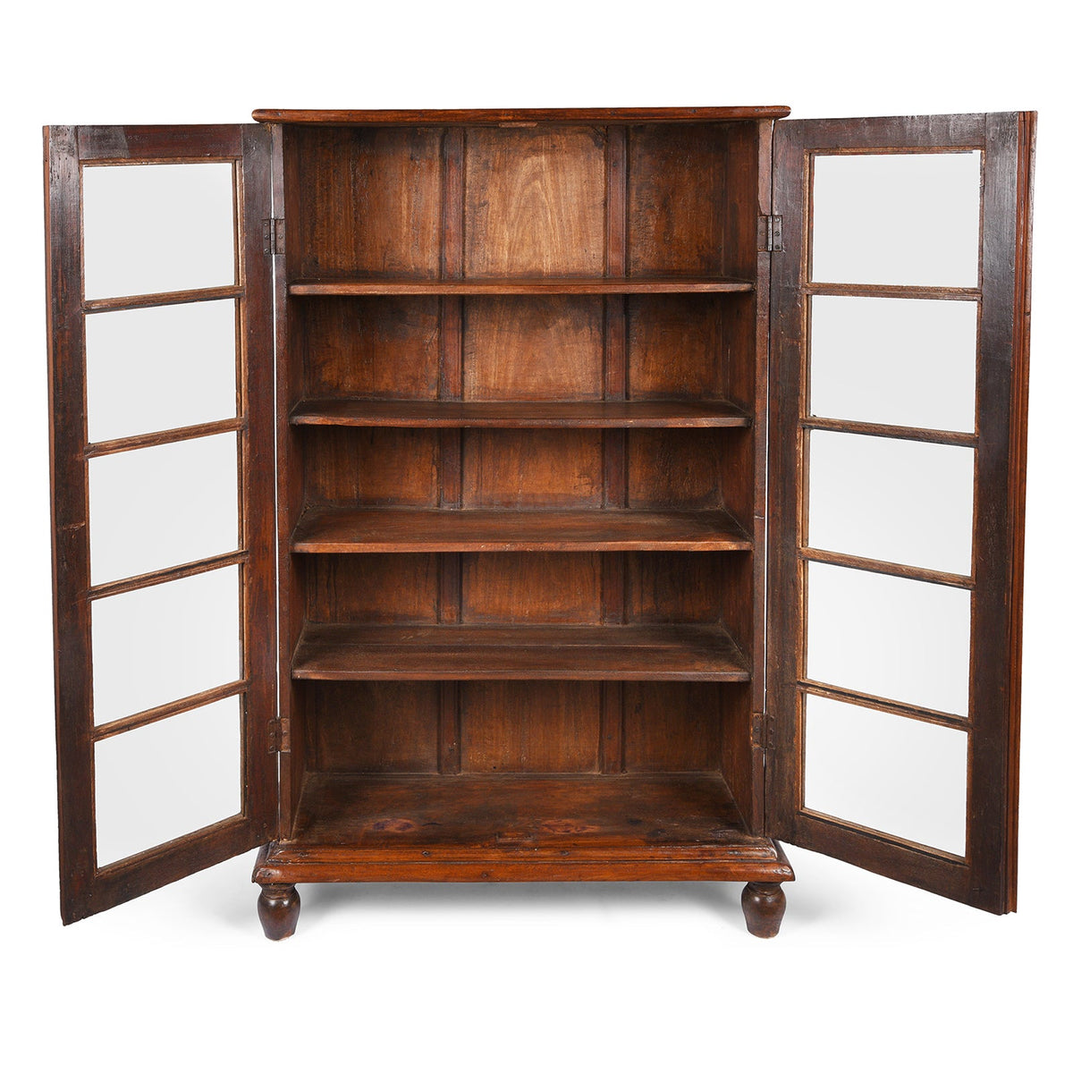 Anglo-Indian Glazed Book Cabinet From Gujarat - 19th Century