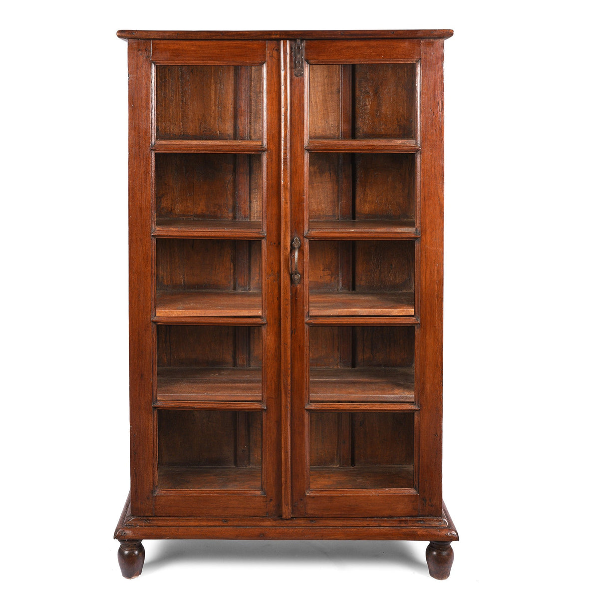 Anglo-Indian Glazed Book Cabinet From Gujarat - 19th Century
