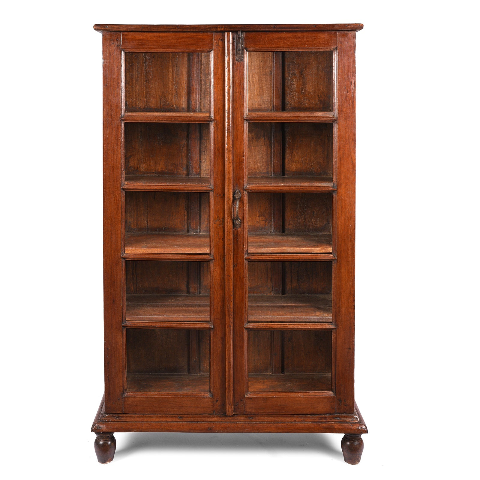 Anglo-Indian Glazed Book Cabinet From Gujarat - 19th Century