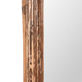 Rustic Painted Indian Mirror Made From Old Teak