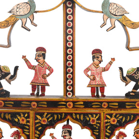 Painted Indian Iron Tribal "Toran" Diwali Lamp