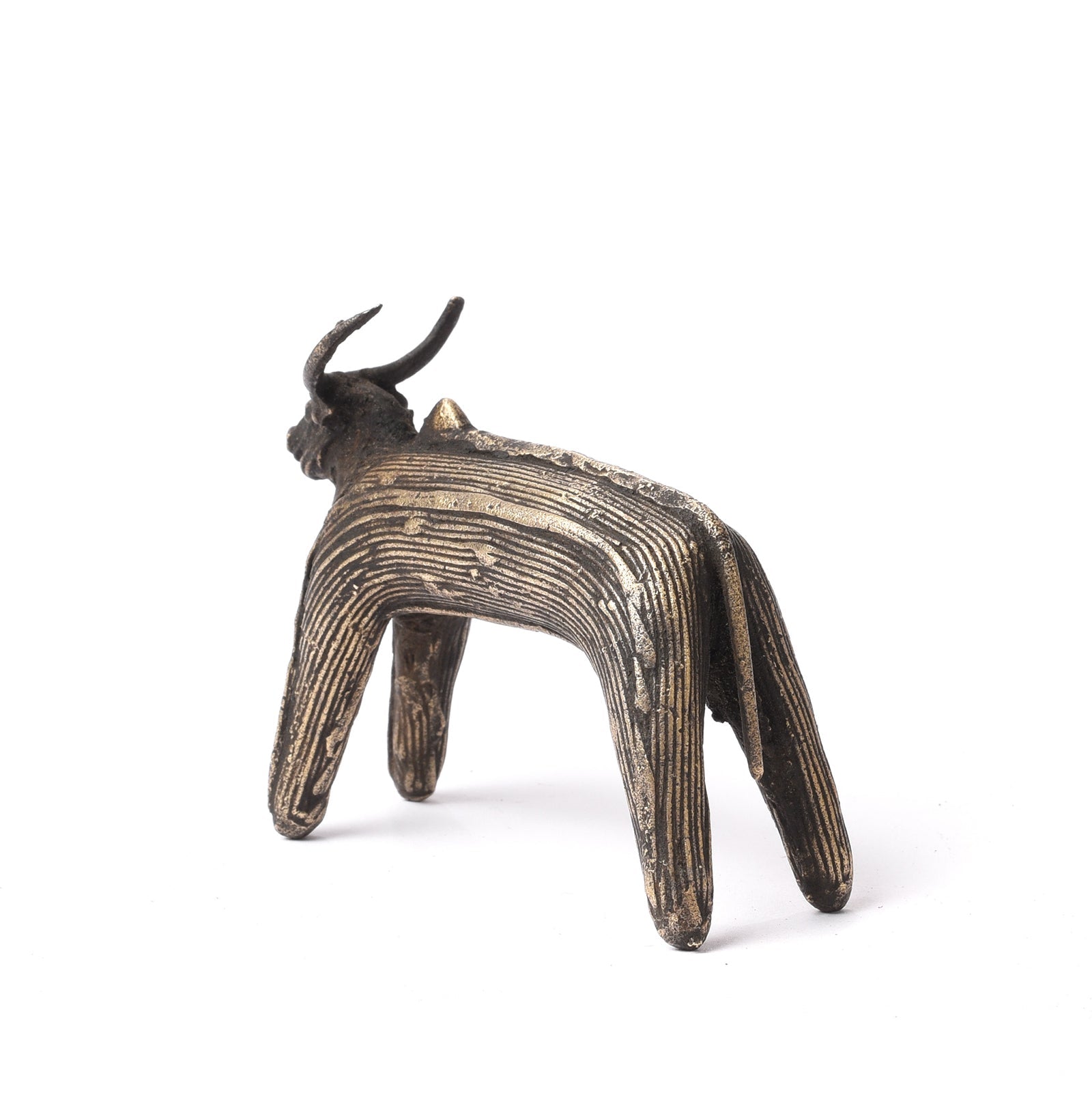 Kondh Dhokra Bronze Zebu Bull From Orissa - 19th Century