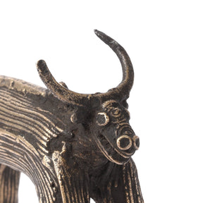 Kondh Dhokra Bronze Zebu Bull From Orissa - 19th Century