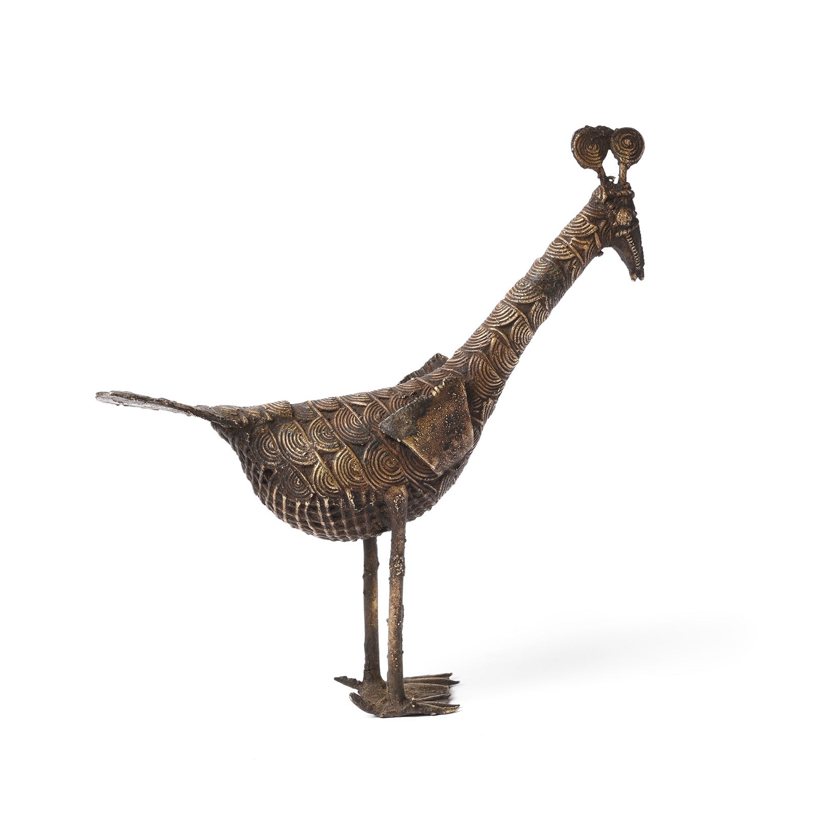 Brass Kondh Dhokra Tribal Peacock - 19th Century