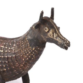 Kondh Dhokra Bronze Zebu Bull From Orissa - 19th Century