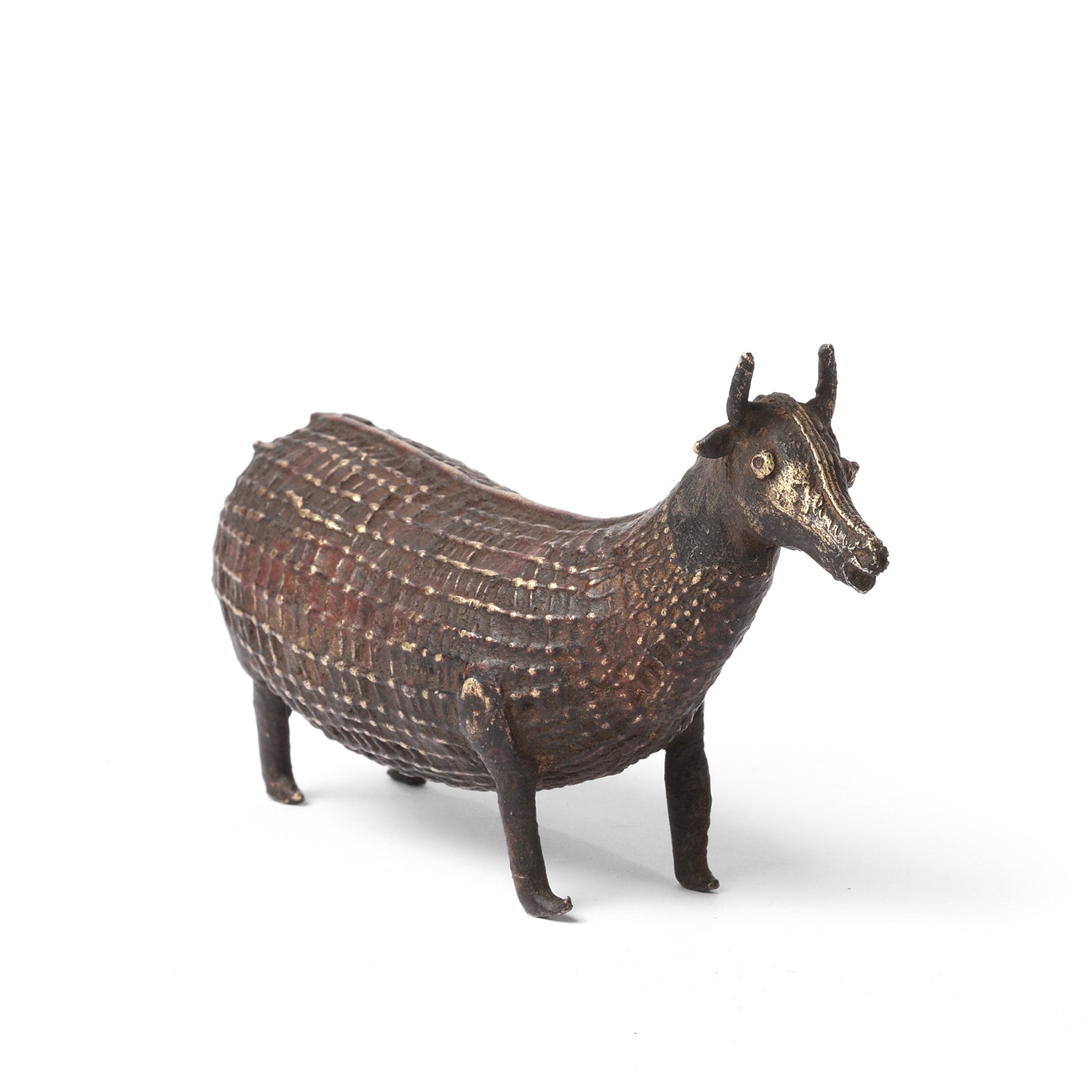 Kondh Dhokra Bronze Zebu Bull From Orissa - 19th Century