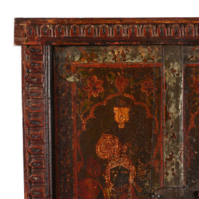 Painted Radha Krishna Shutter From Bikaner - 19th Century