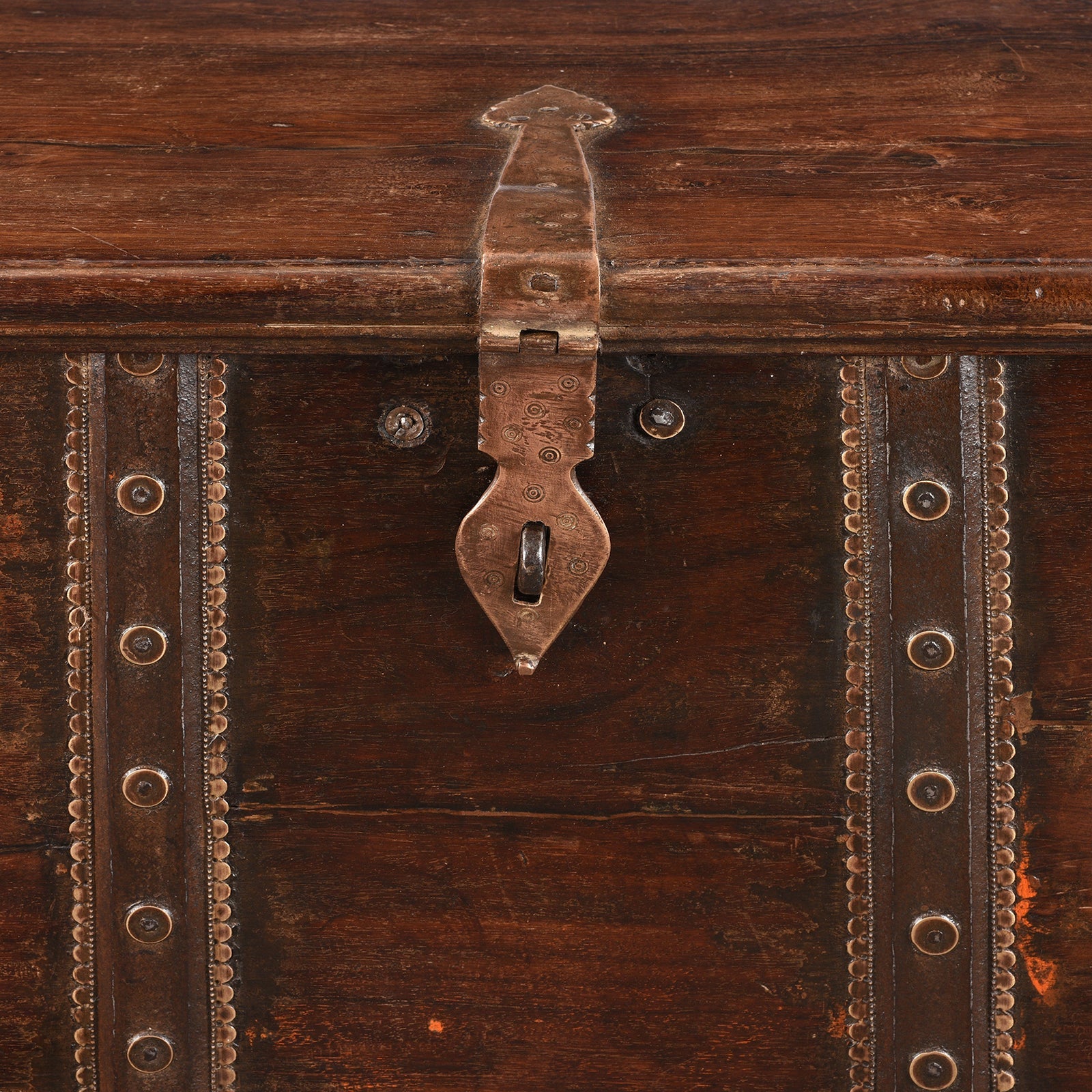 Iron Bound Rosewood Chest From Kutch - 18th Century