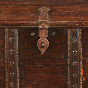 Iron Bound Rosewood Chest From Kutch - 18th Century