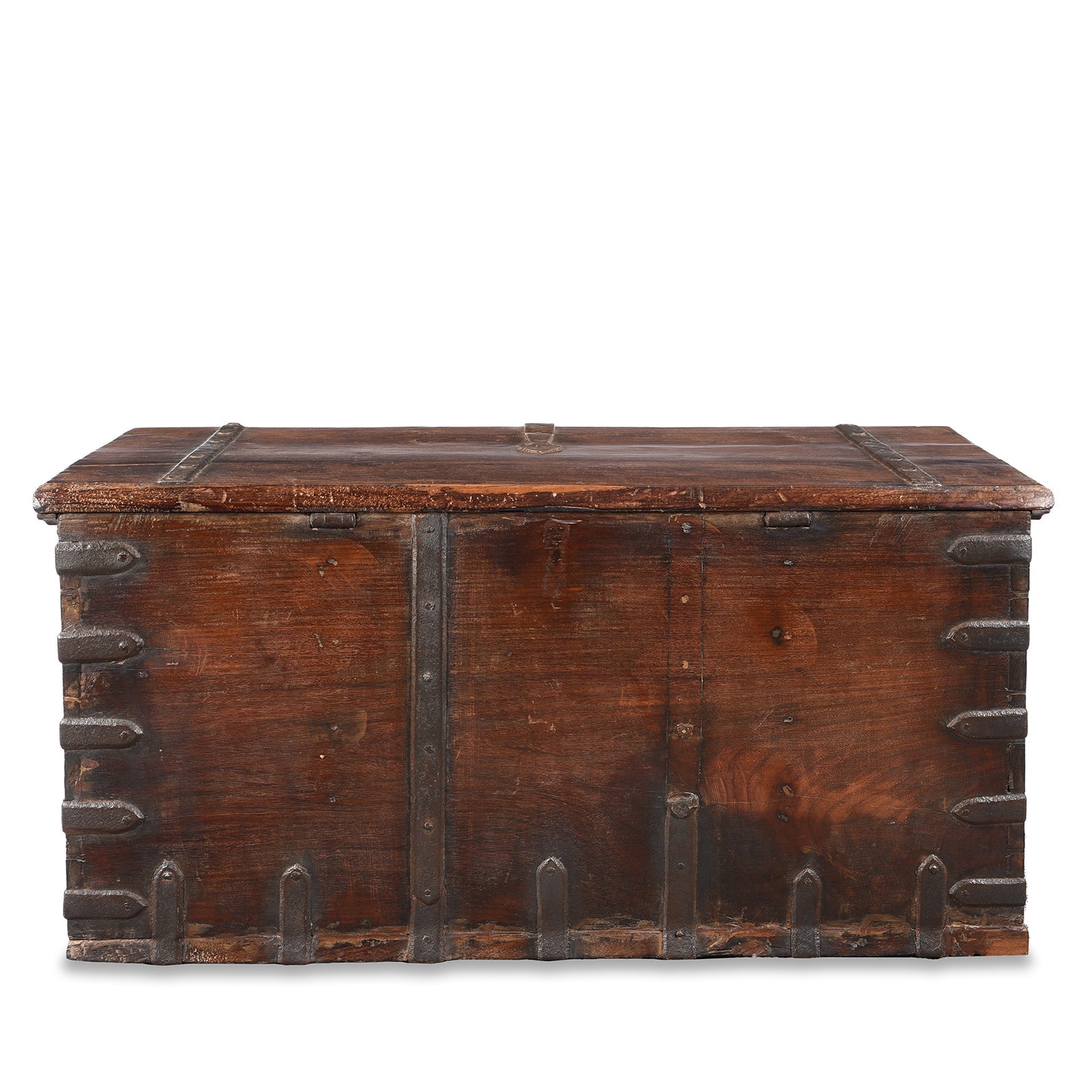 Iron Bound Rosewood Chest From Kutch - 18th Century