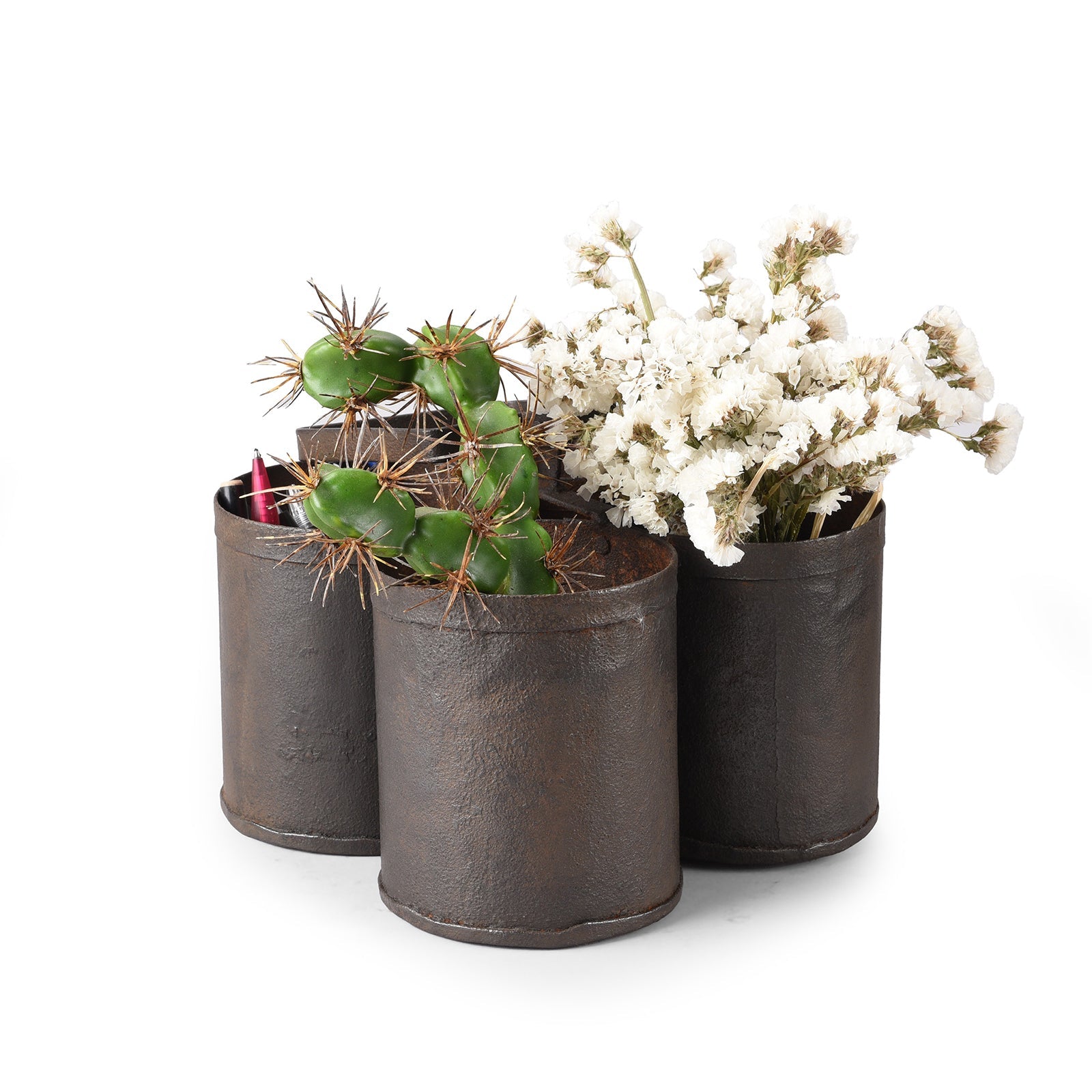 Vintage 4 Way Iron Bottle Carrier