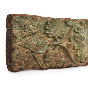 Ganesh & Peacock Lintel Panel From South India - 19th Century