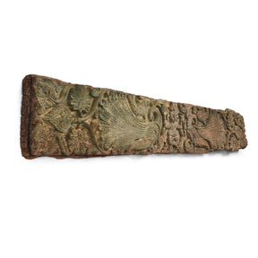 Ganesh & Peacock Lintel Panel From South India - 19th Century