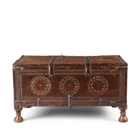 Indian Merchants Box From Shekhawati - 19th Century