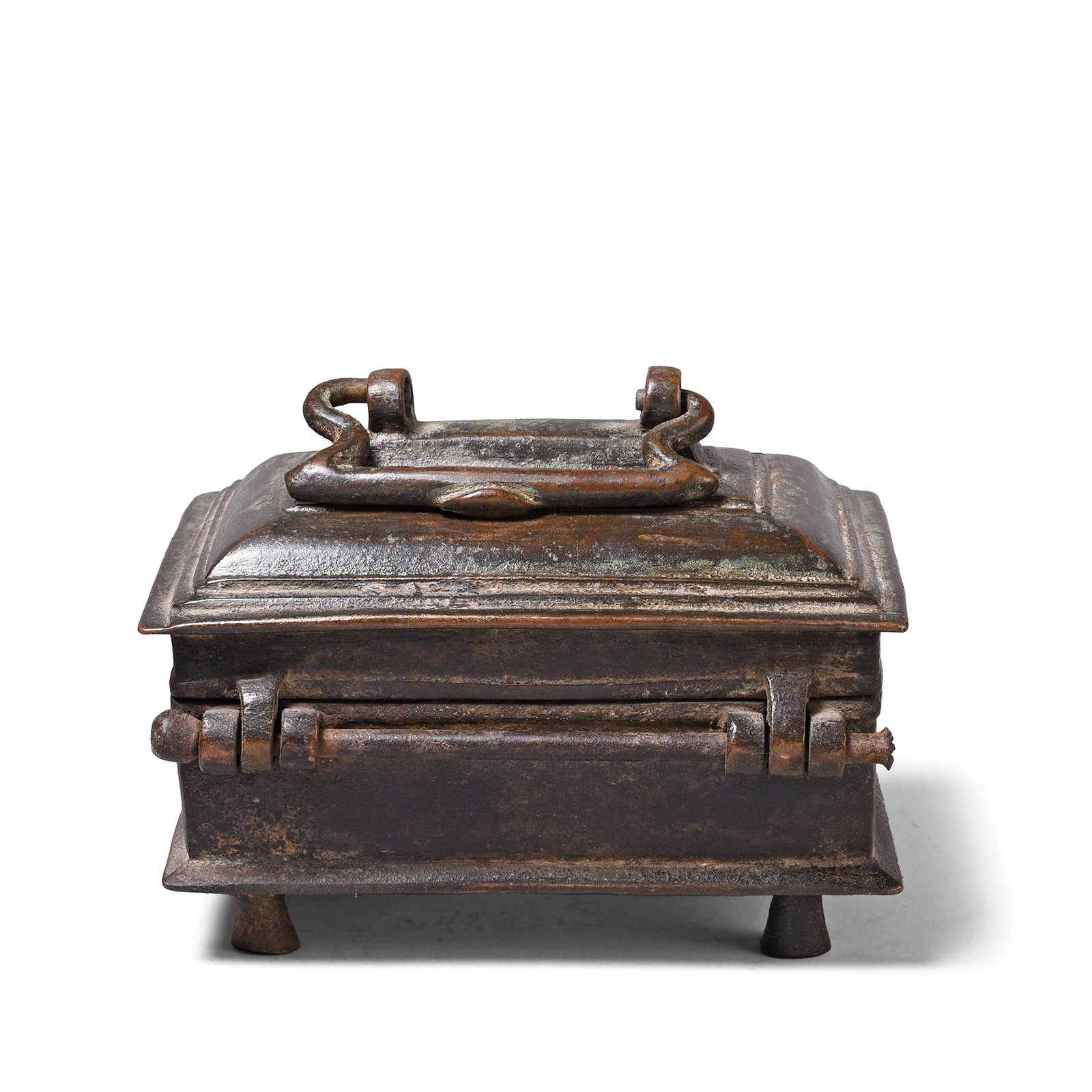 Brass Dhokra Work Money Box From Orissa - 19th Century