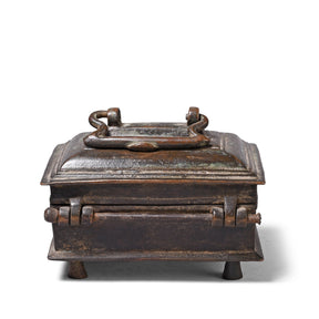 Brass Dhokra Work Money Box From Orissa - 19th Century