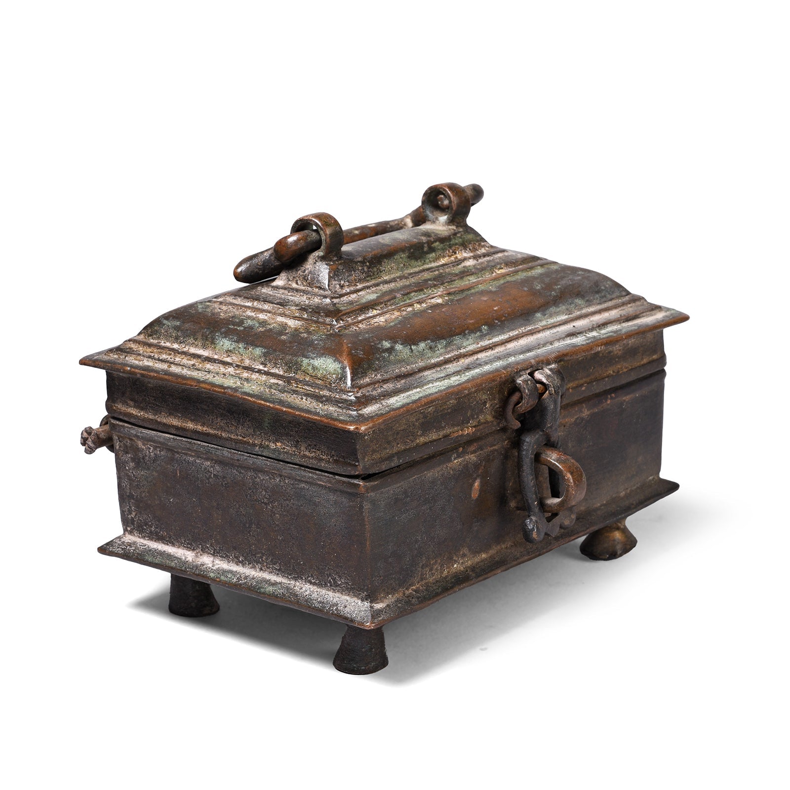 Brass Dhokra Work Money Box From Orissa - 19th Century